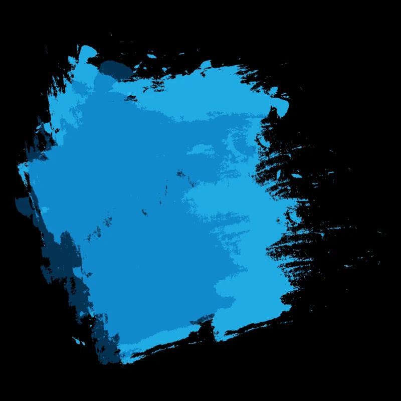 Farbe Klecks Spritzer Maler Geschenk bunt blau