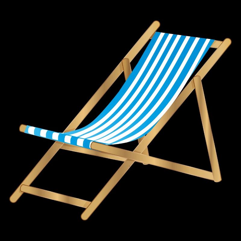 blue white striped maritime deckchair