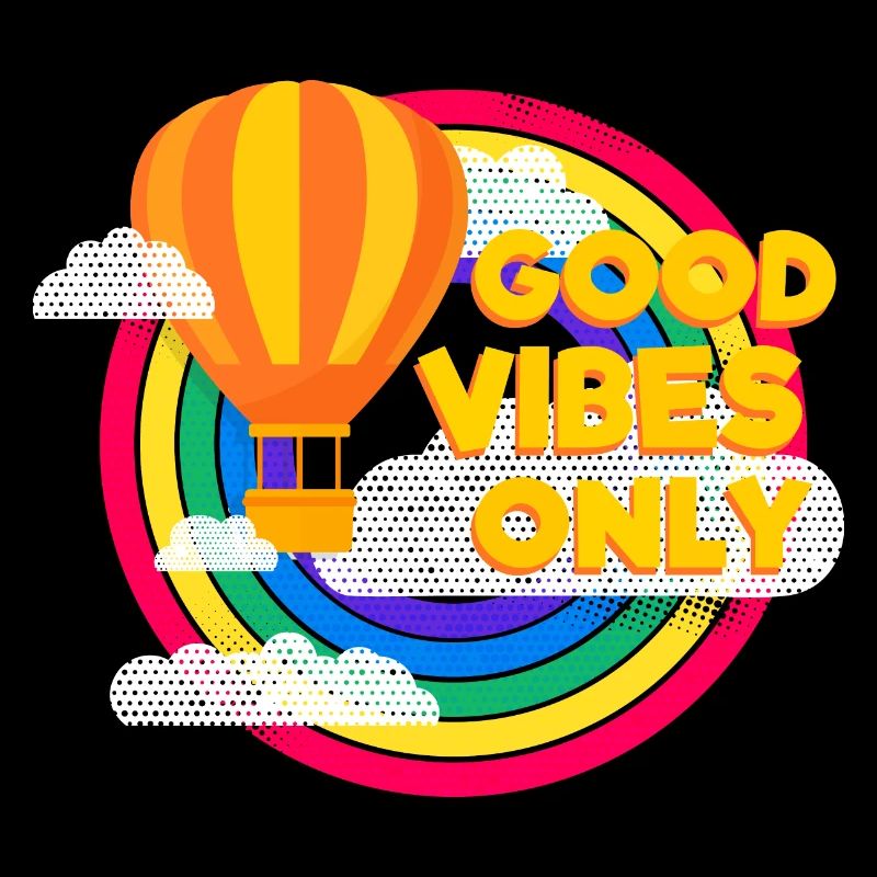 Balloon & Rainbow (Good Vibes)
