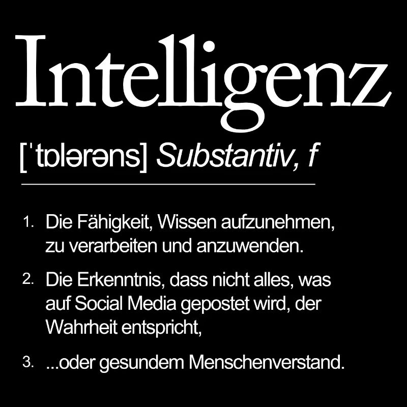 Intelligenz Wortdefinition Wissen Social Media