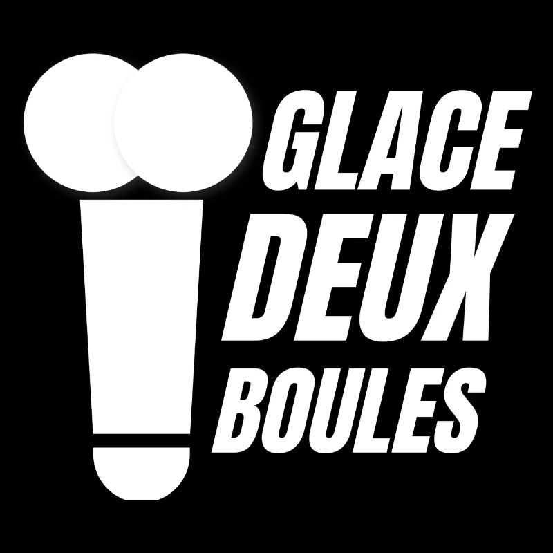 glace deux boules, crème glacée, glace humour