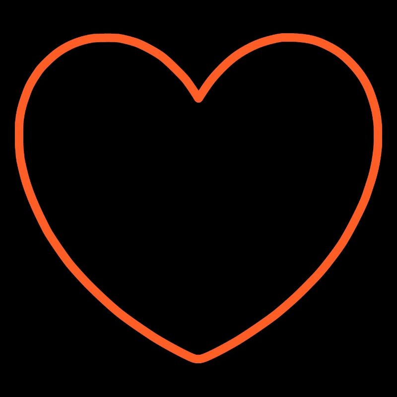 Saint Valentin Coeur Orange