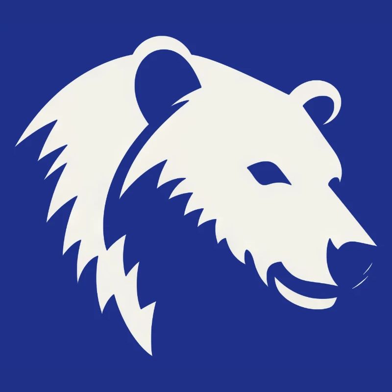 Bär Silhouette eines Eisbärkopfes