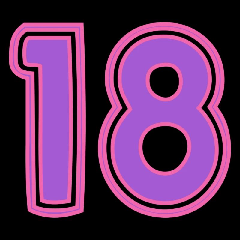 18. 18 ANS. 18e ANNIVERSAIRE. ANNIVERSAIRE 18 ANS.