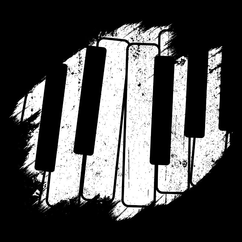 Monochrome Piano Keys Brush