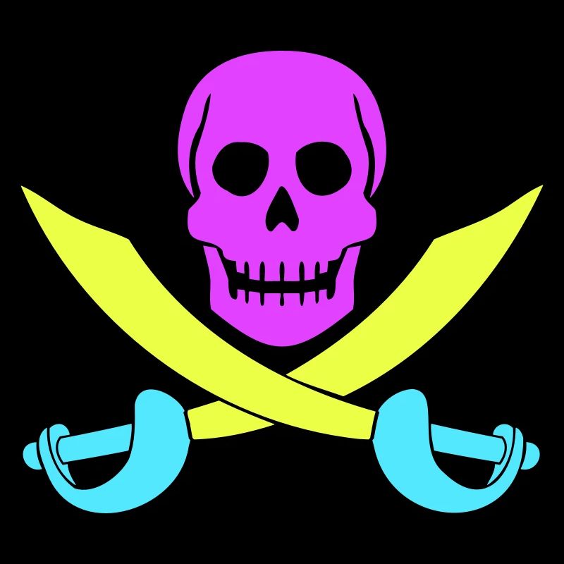 Crâne de pirate Sabre épées squelette crâne