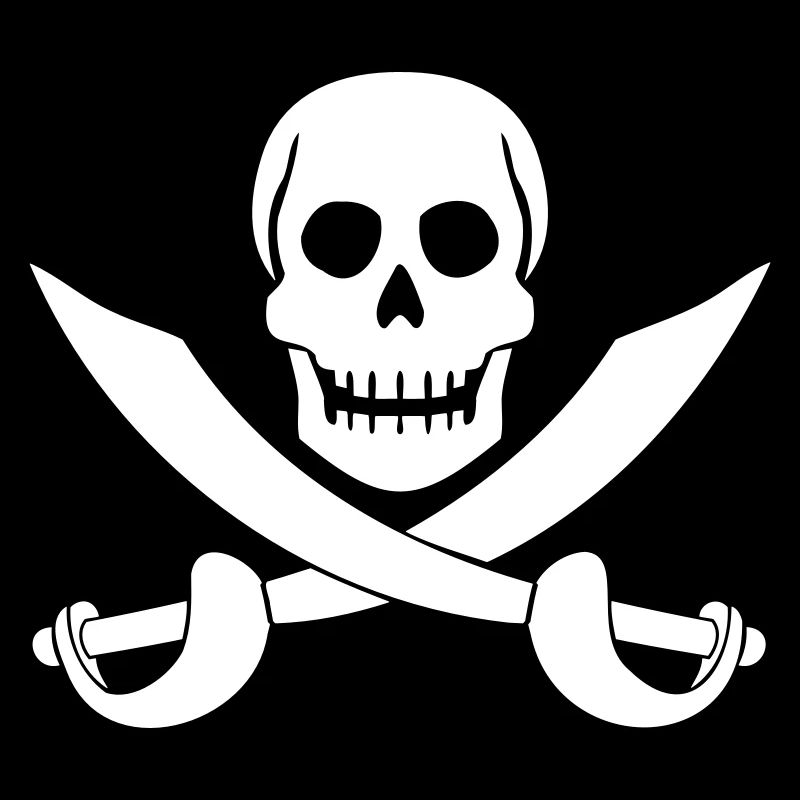 Crâne de pirate Sabre épées squelette crâne