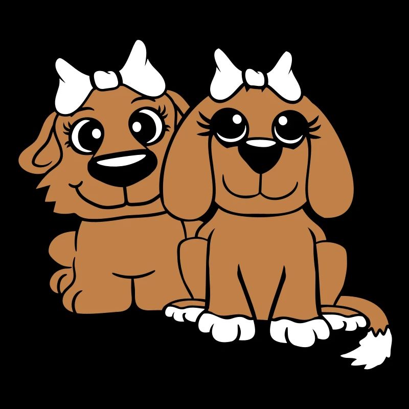 2 Hunde Team Zwei Freunde Freundinnen Paar Crew