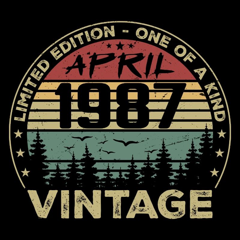 Vintage April 1987 Birthday Gift