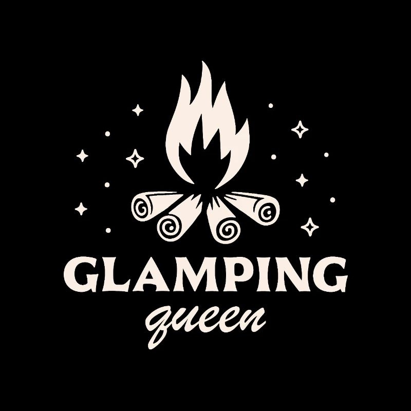 Glamping Camping Luxus Humor Mädchen Camper