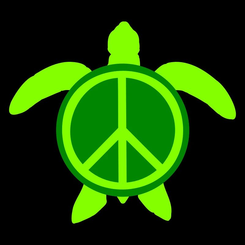 Water Turtle Peace Victory Peace Love Cute