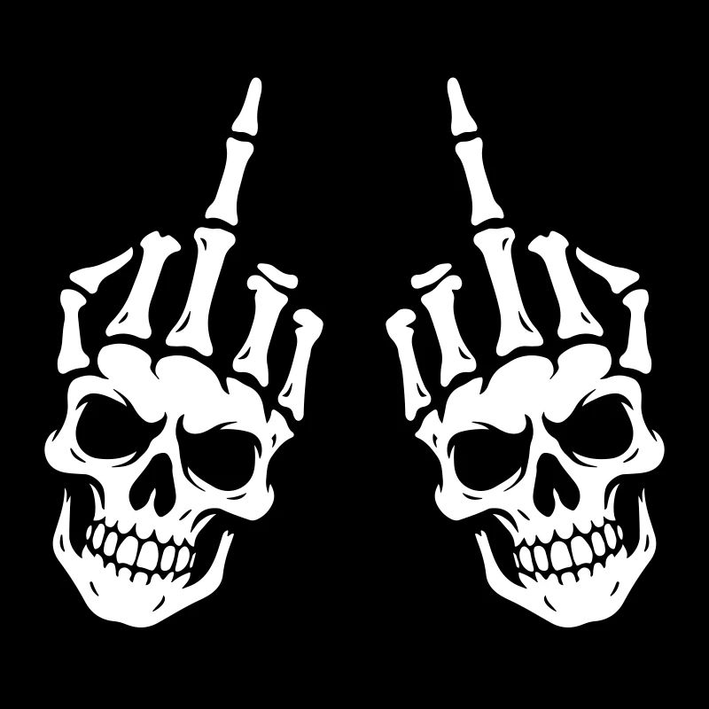 Mittelfinger Skelett Hand