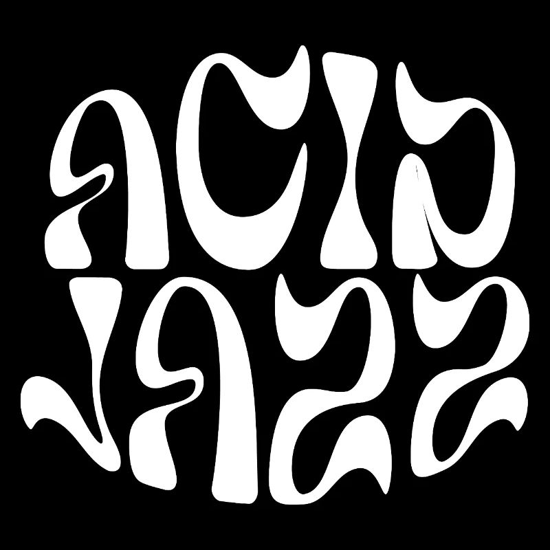 Logo fluide et psychédélique Acid Jazz