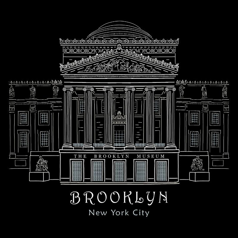 New York, dessin au trait Musée de Brooklyn