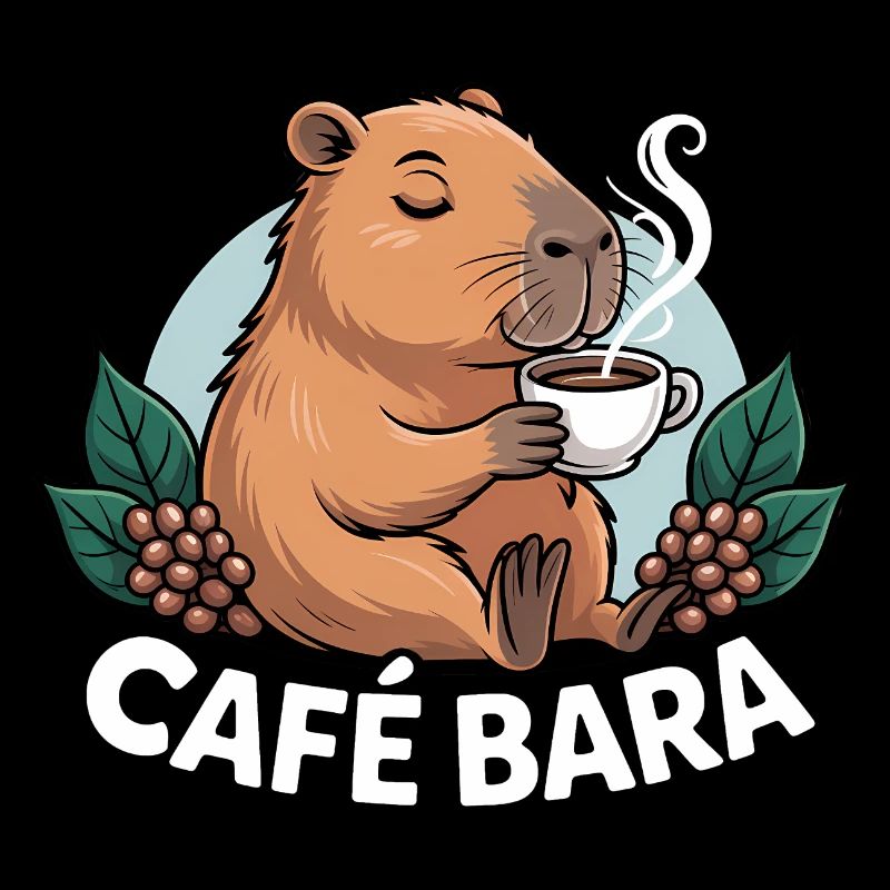 Café Bara - Lustiges Capybara T-Shirt