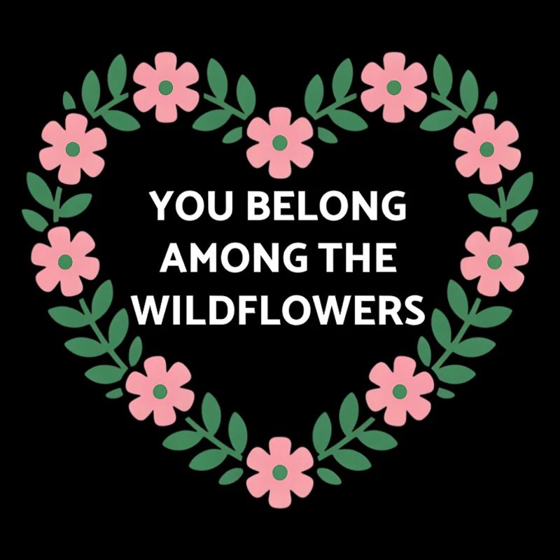 Message de cœur de fleur sauvage