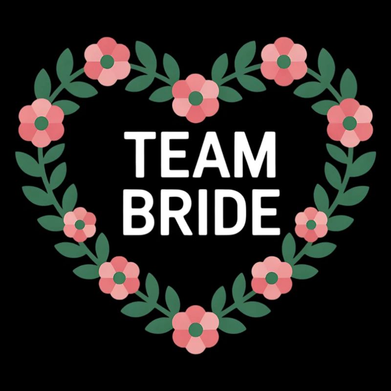 Team Bride Heart Flowers