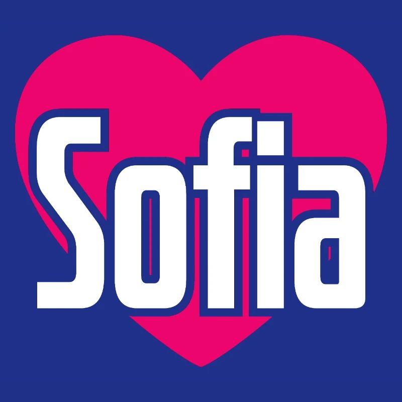 J’aime Sofia Coeur rose J’aime Sofia