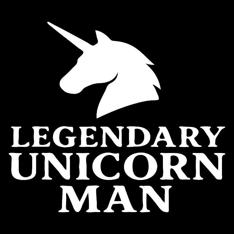 Legendary Unicorn Man Vintage Bold Text Design
