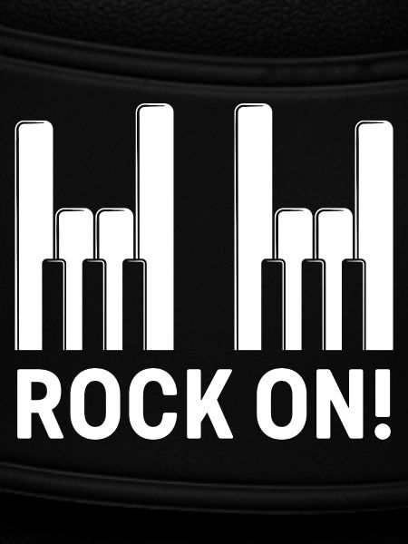 Rock auf Klaviertasten