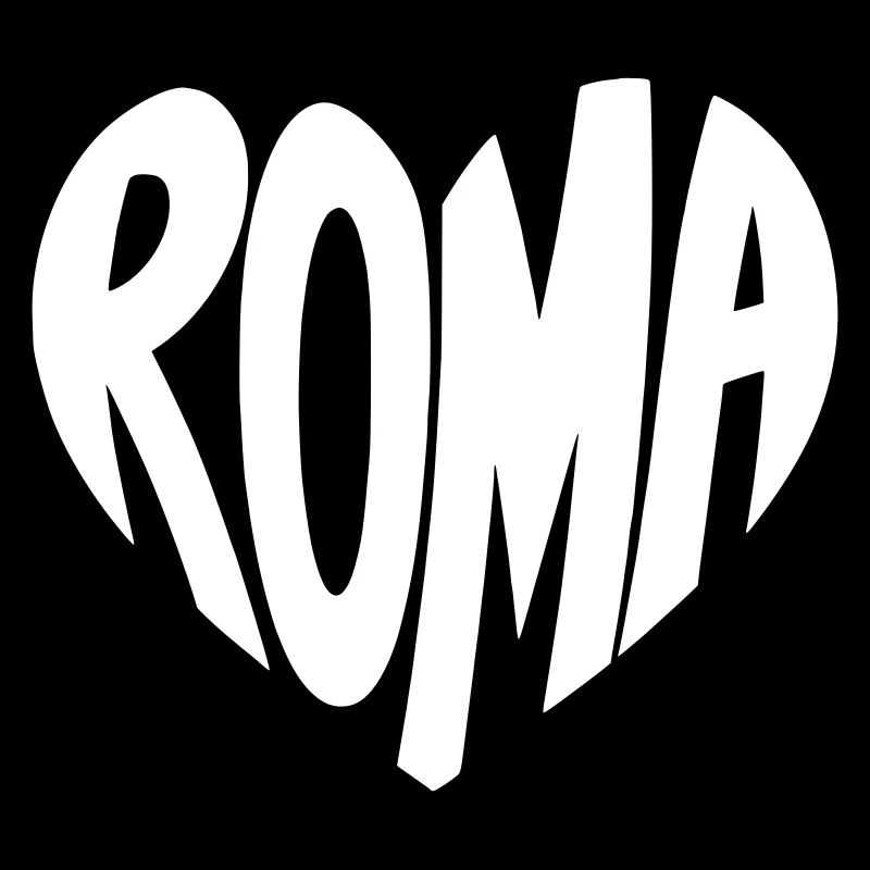 Roma Heart Logo Retro Style