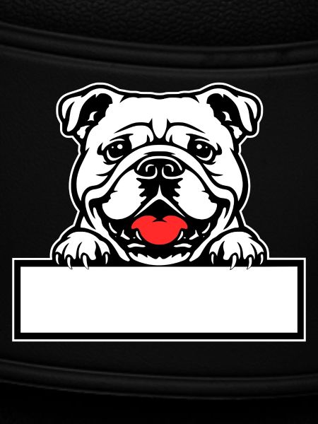 Bulldog Name Badge