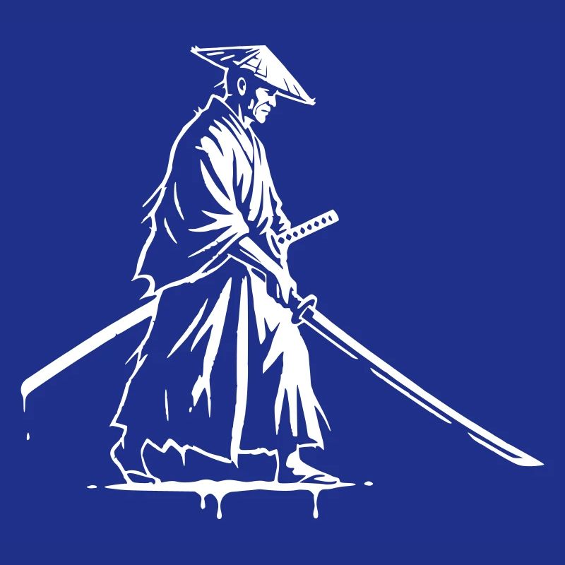 Ronin Samurai Drawing Ink Vector