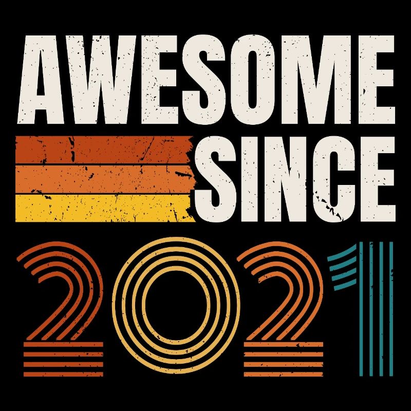 Awesome Since 2021 Retro Vintage Birthday