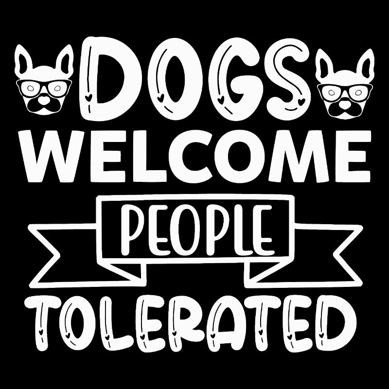 Hunde willkommen, Menschen toleriert – lustige Hunde