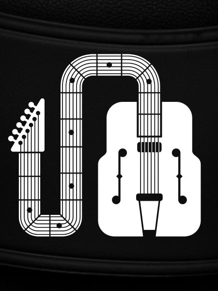 Abstract Shape Retro Guitar