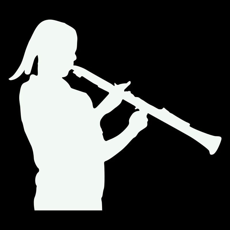 Silhouette mit Klarinette