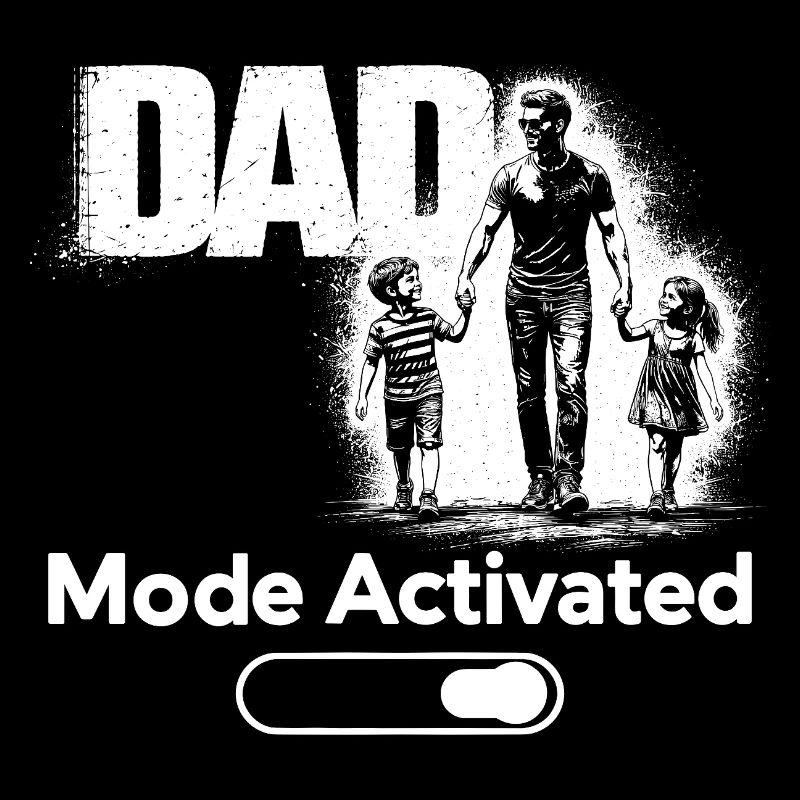 Dad Mode Activated Shirt Father Kids Gift