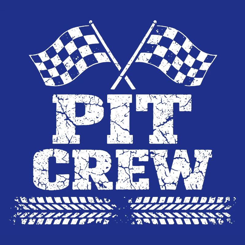 Pit Crew Équipe de Course Automobile Vintage