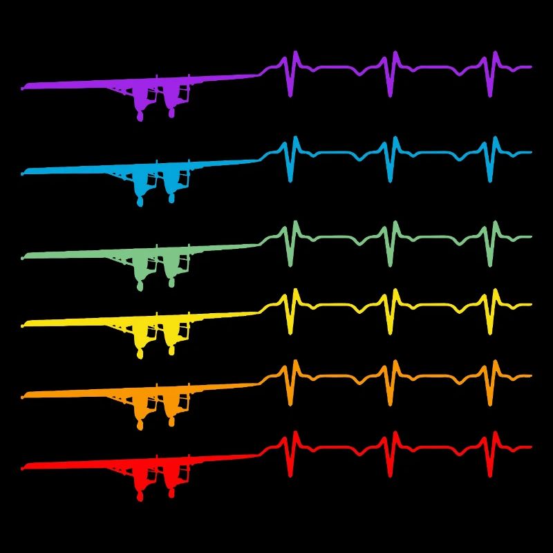 Rudern Herzschlag Doppelzweier Regenbogenfarben