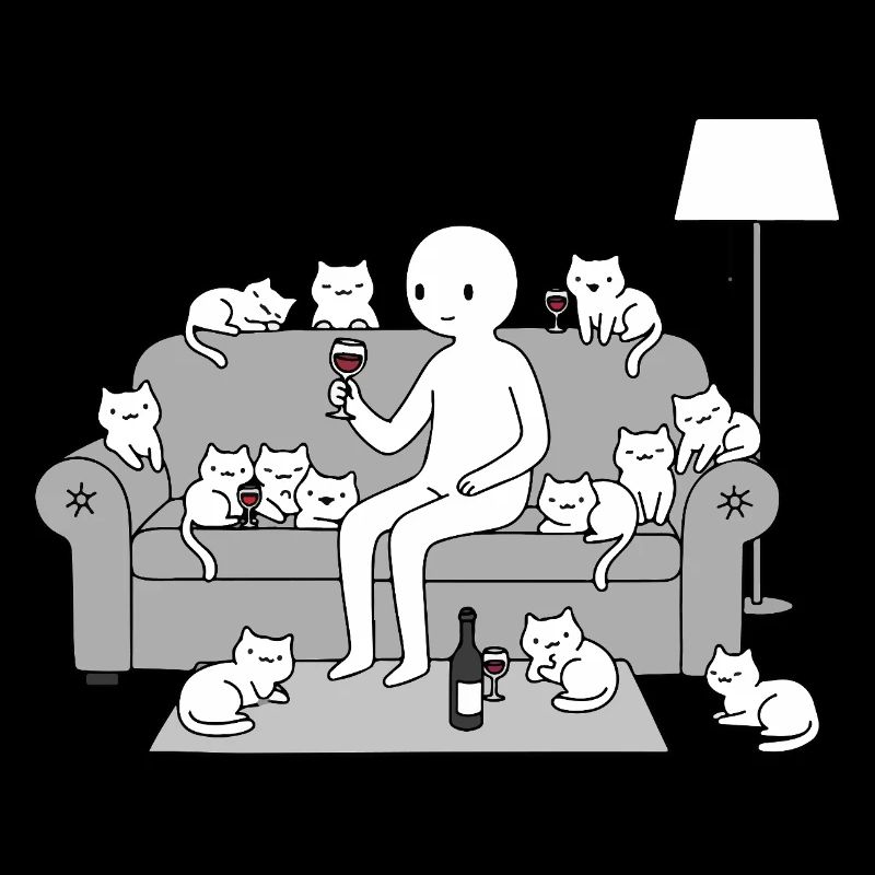 Les chats et le vin