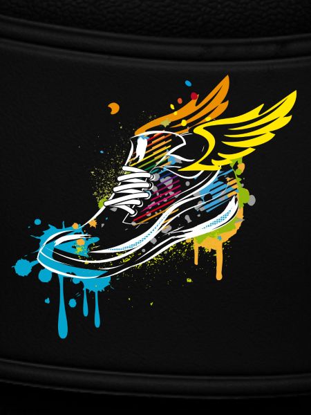 Sneaker graffiti with wings