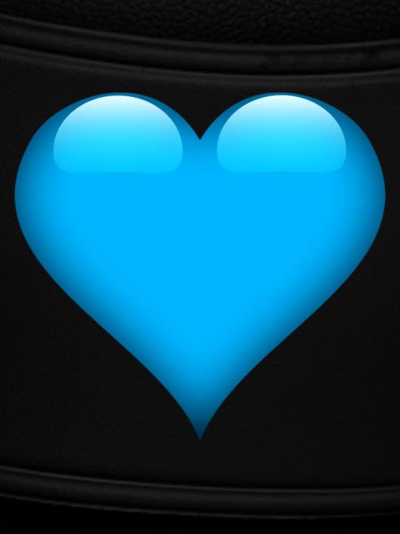 Blaues Gloss-Herz Design