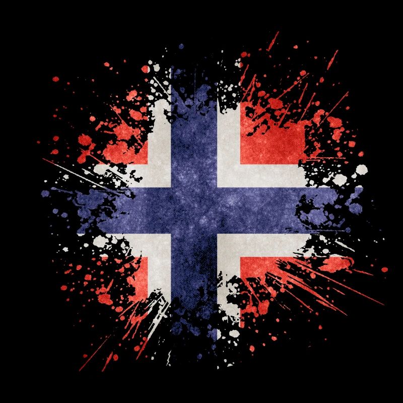 Drapeau de la Norvège Splash Norway Design