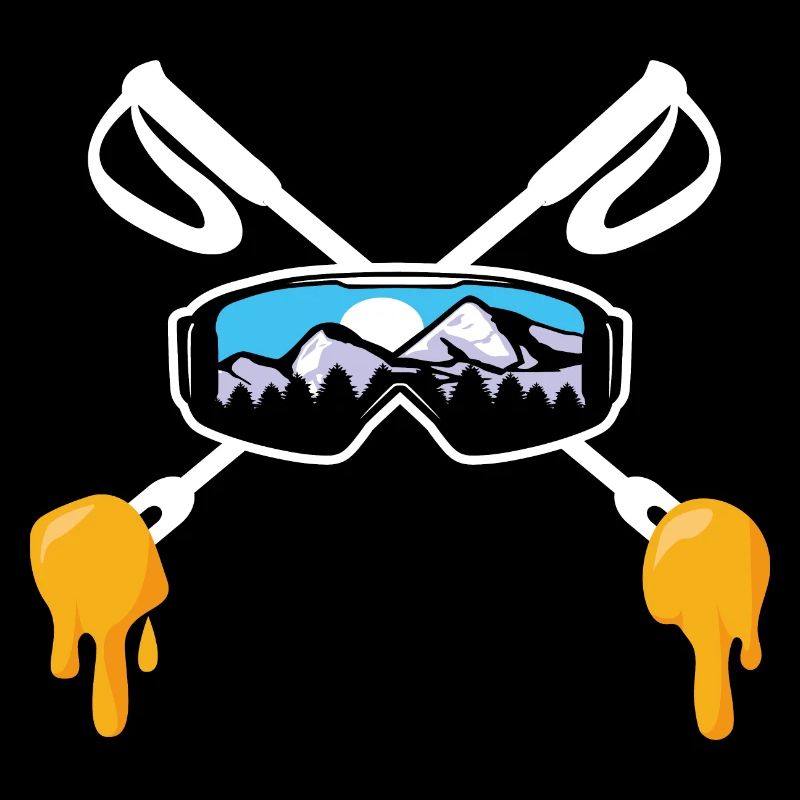 Ski- und Savoyer Fondue Mountain Skier Geschenk