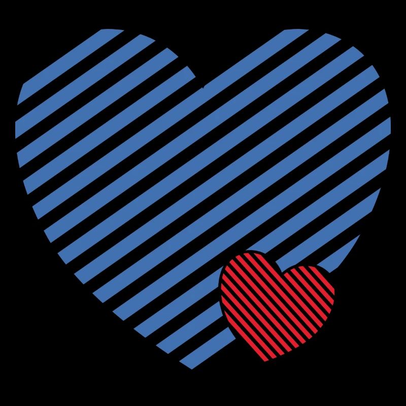 Double Heart - Idée cadeau textile design