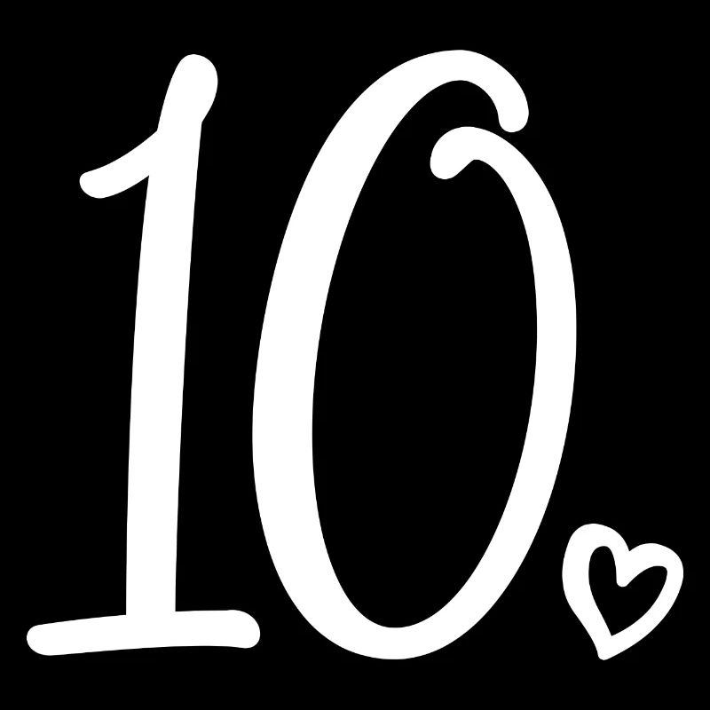 10. Geburtstag Mädchen 10 Jahre alt Süße Nummer 10