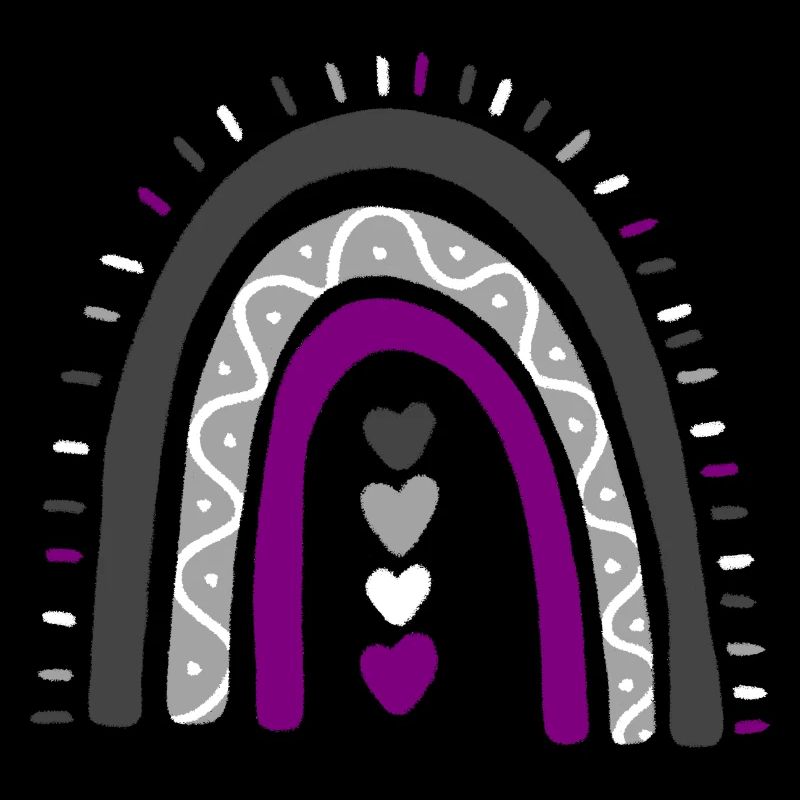 Boho Rainbow Ace Pride asexué