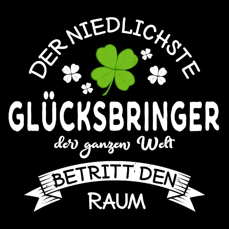 Glücksbringer betritt den Raum Kleeblatt Spruch