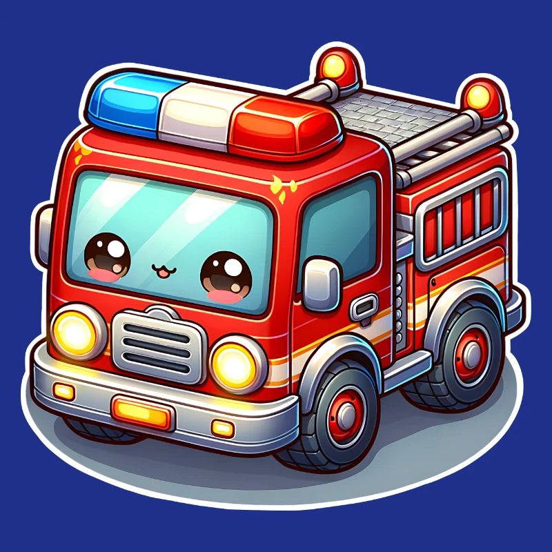 Pompiers avec visage d’enfants