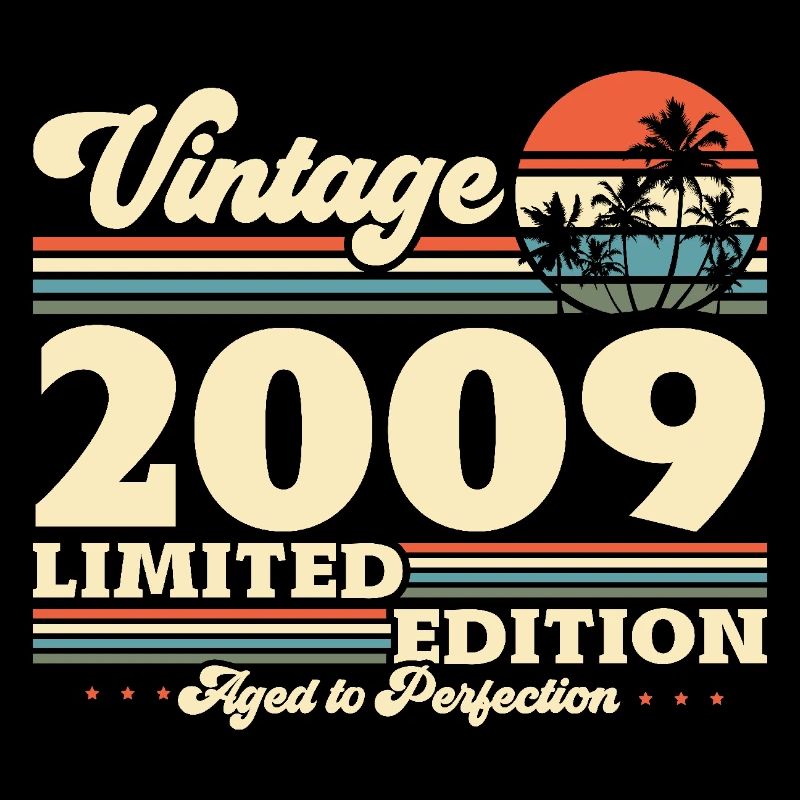 Millésime 2009 vintage anniversaire rétro