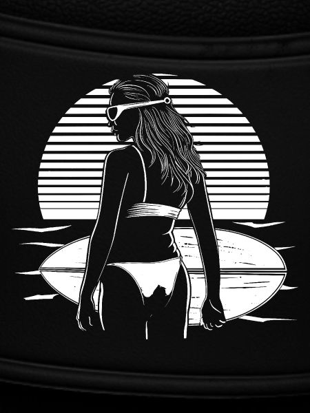 Weiblicher Surfer