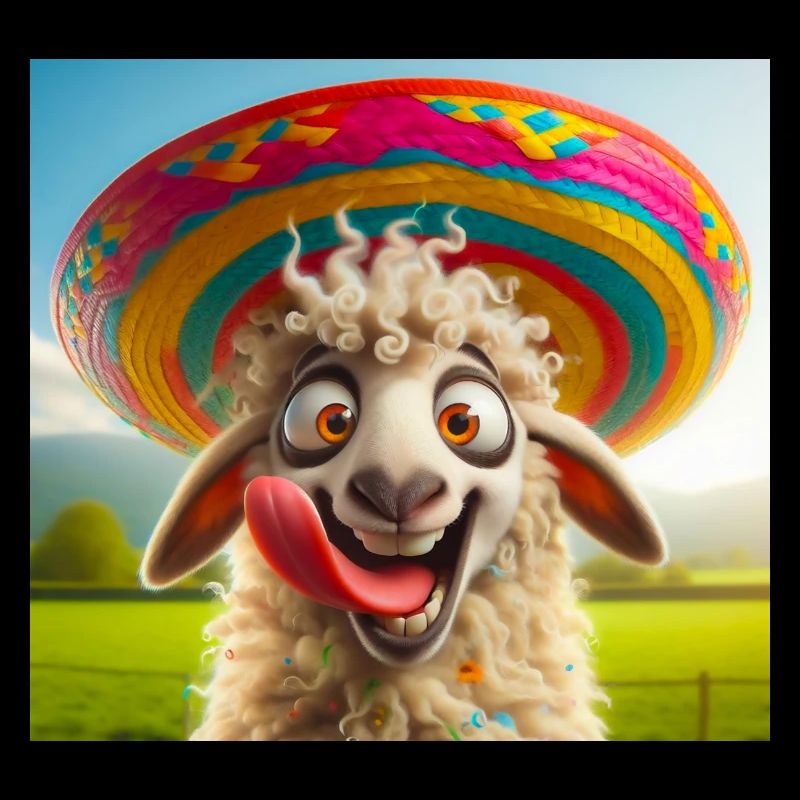Schaf mit Sombrero