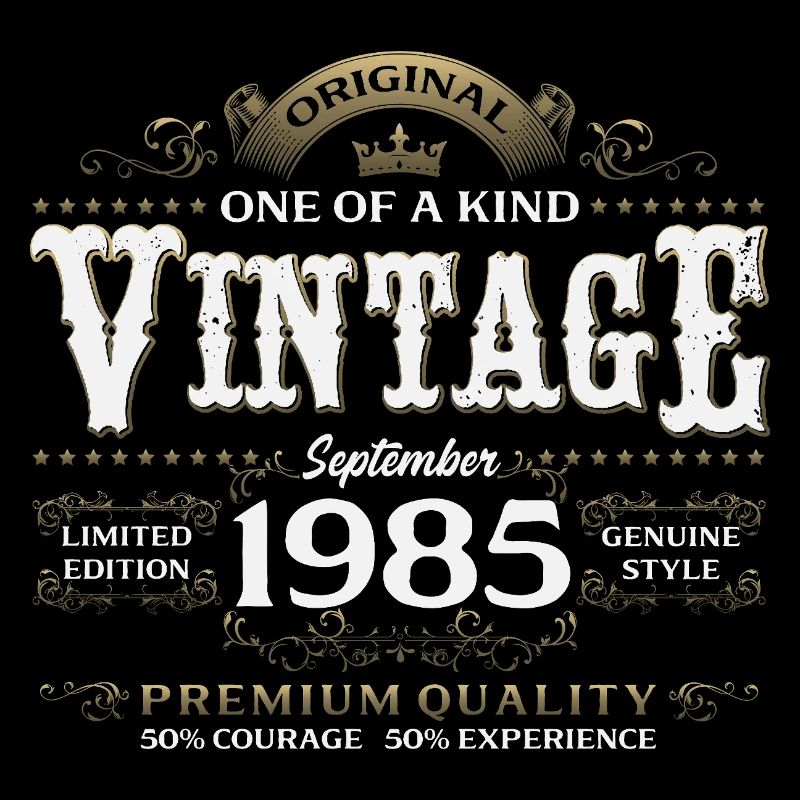 40th Birthday Vintage September Year 1985