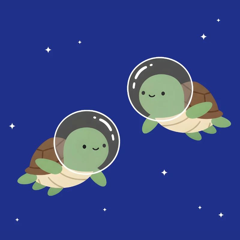 Cute Space Turtles