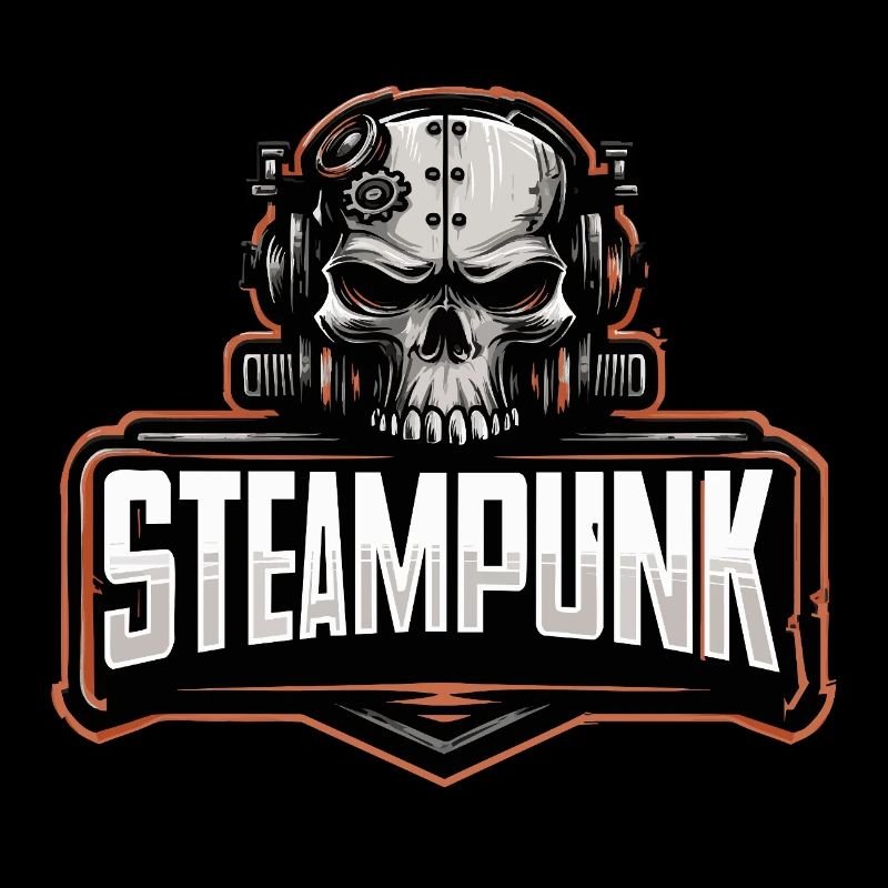 Steampunk Skull – Mechanical Retro Motif